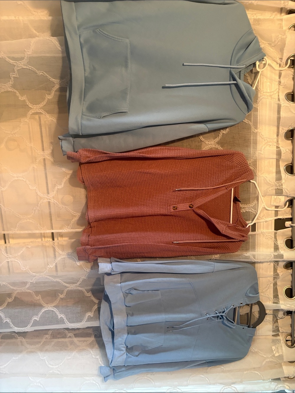 SHEIN Blue & pink  Knit and Pullover Hoodie Bundle